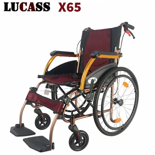 Xe Lăn Gấp Gọn Lucass X65 Hợp Kim Nhôm